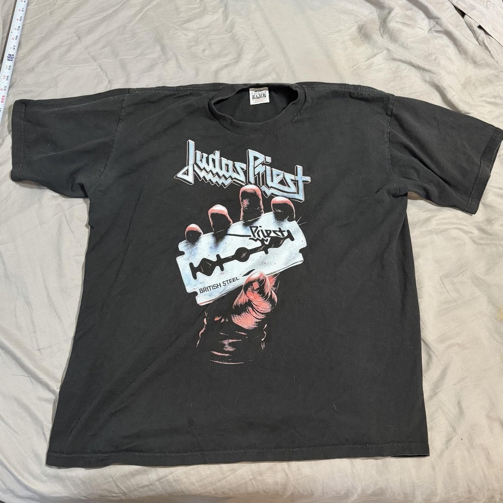 Pro Club Shirt Mens 2XL Black Judas Priest British Steel Graphic Tee Metal